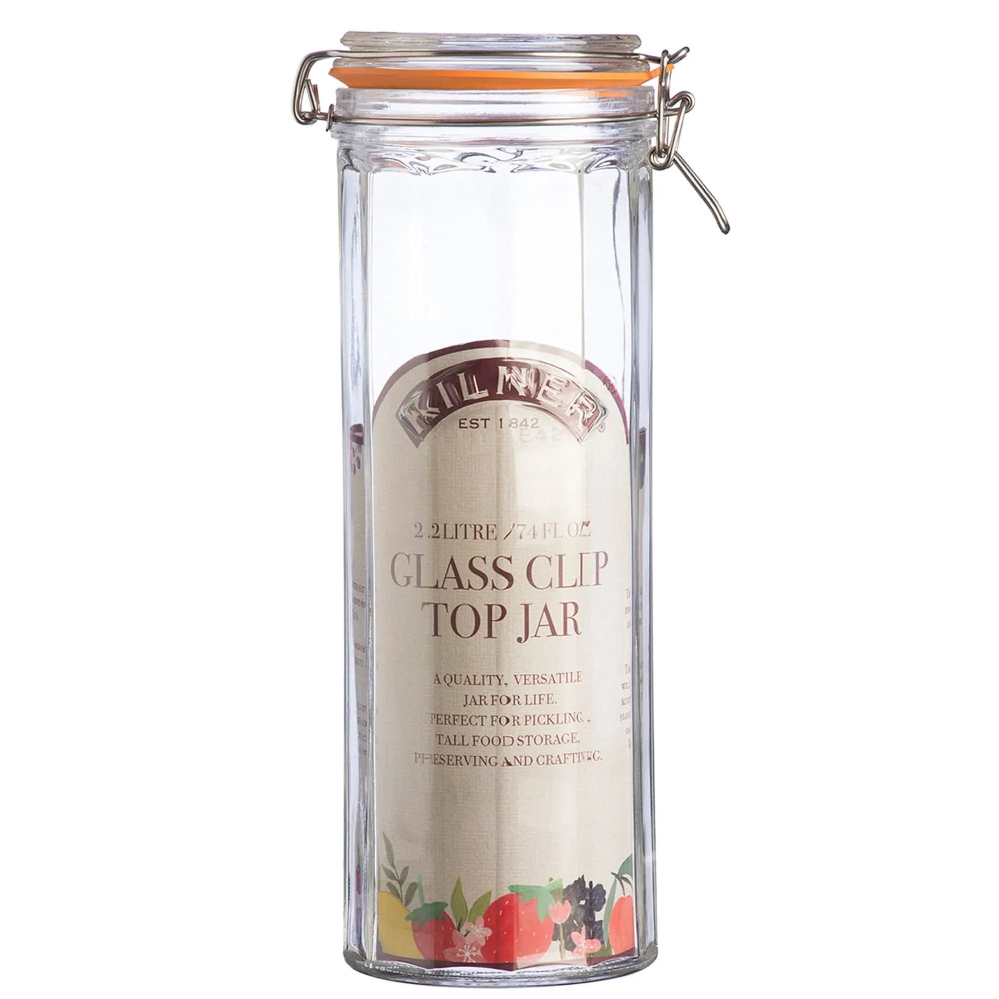 Kilner Facetted Clip Top Jar 2.2 Litre KL0025736