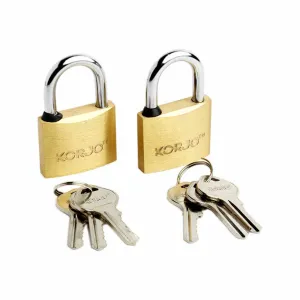 Korjo 40mm Brass Lock 2 Pack