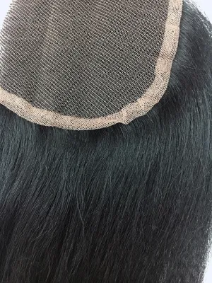 Lace Front Closure 4x4" with Yaki Straight Hair 16"