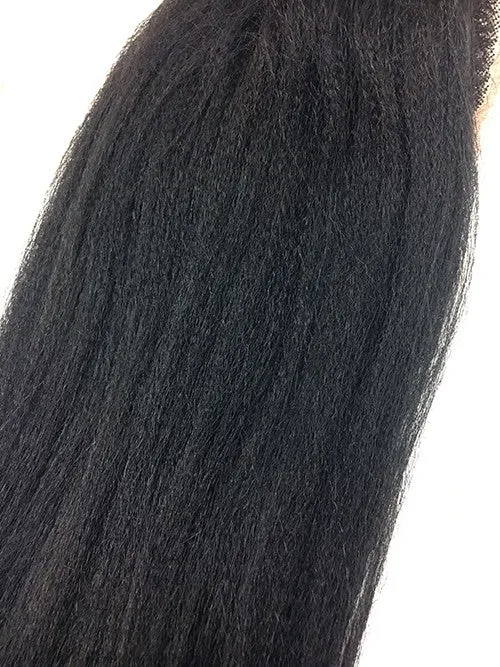 Lace Front Closure 4x4" with Yaki Straight Hair 16"