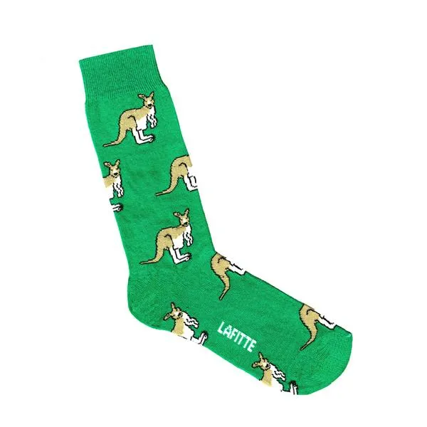 Lafitte Kangaroo Socks - Black & Emerald
