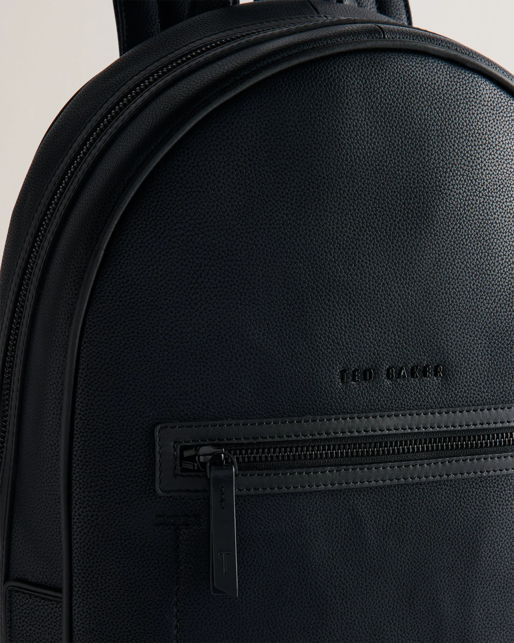Lansen Recycled Leather Backpack Black