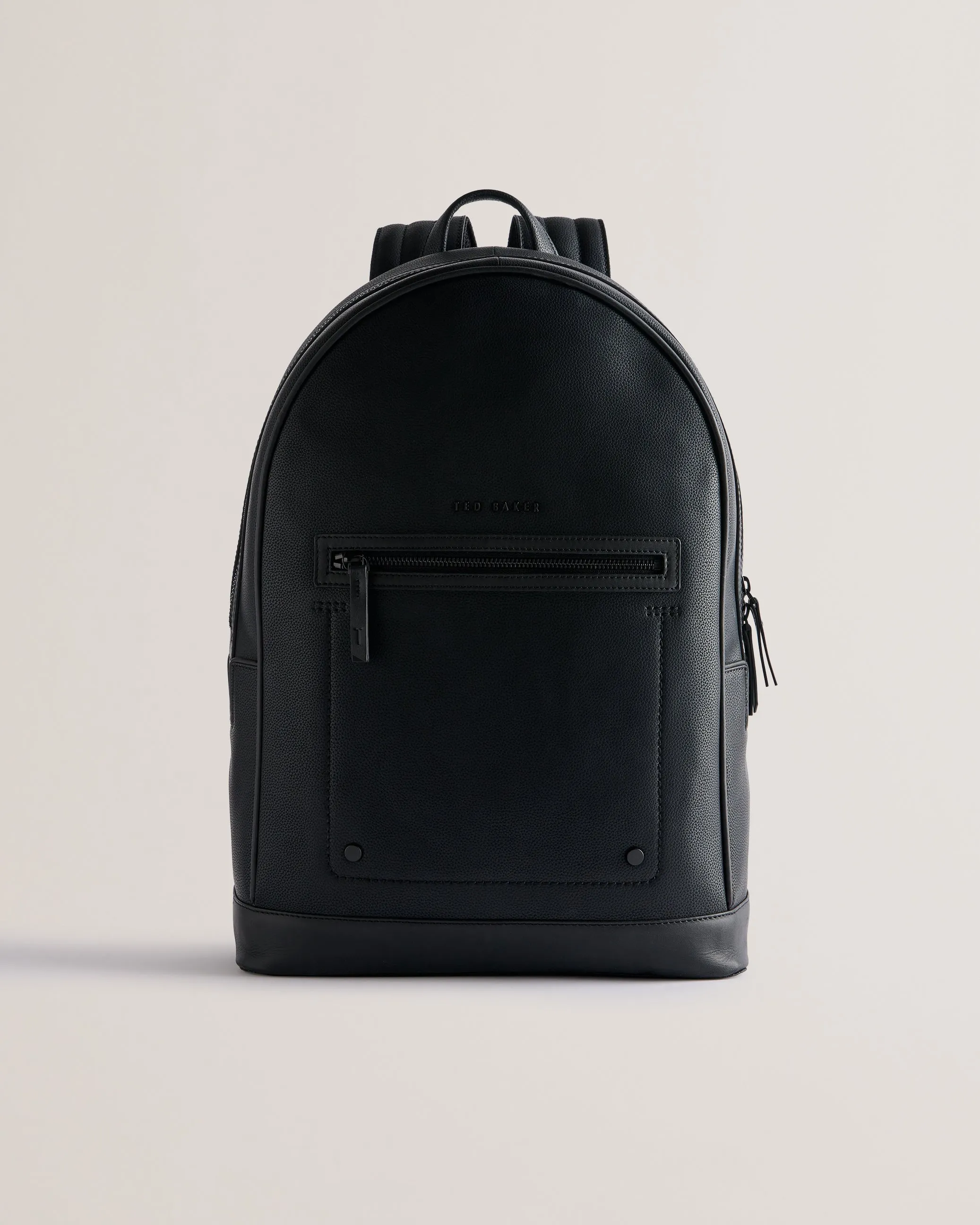 Lansen Recycled Leather Backpack Black