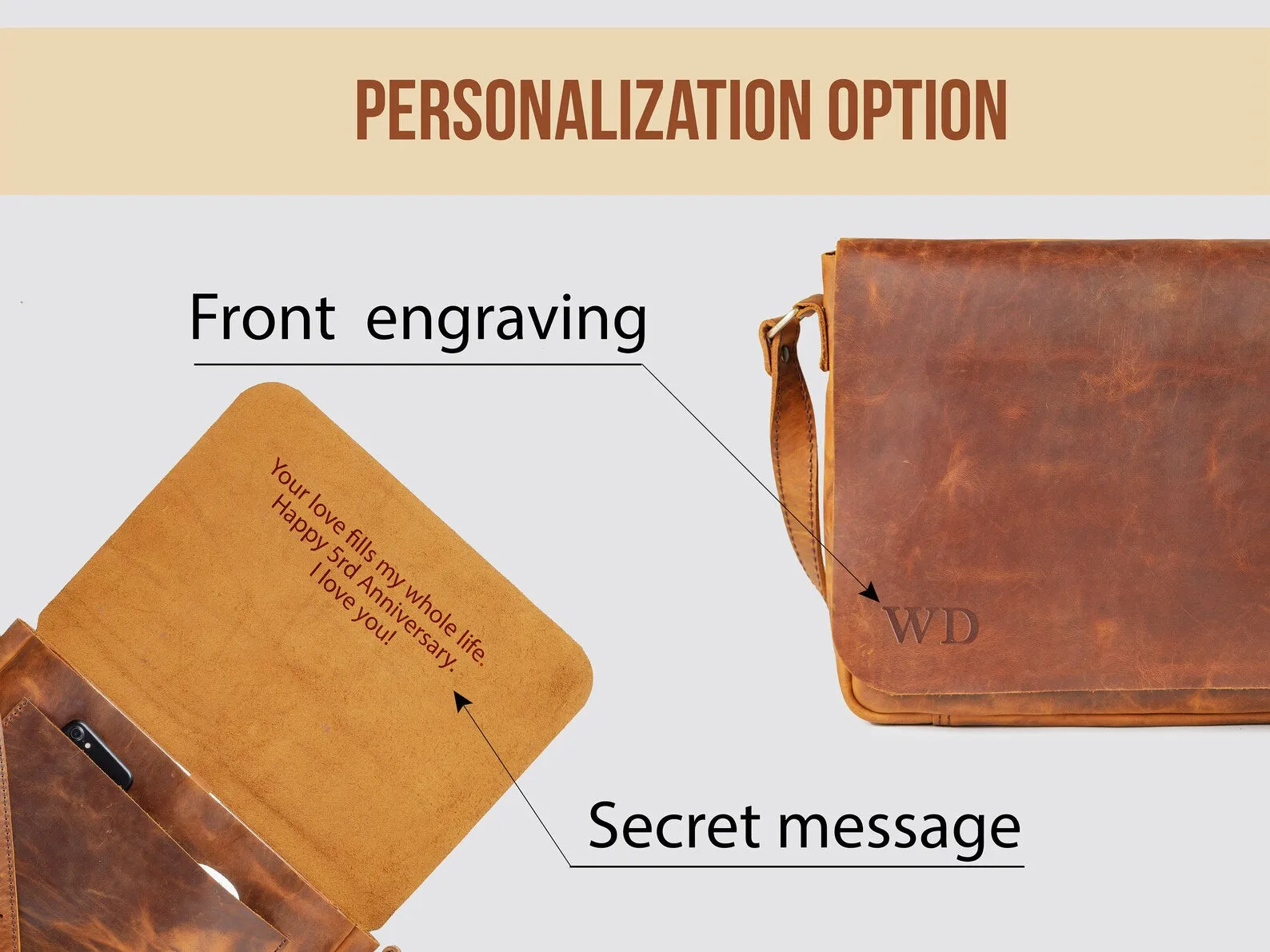 laptop bag leather briefcase