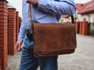 laptop bag leather briefcase