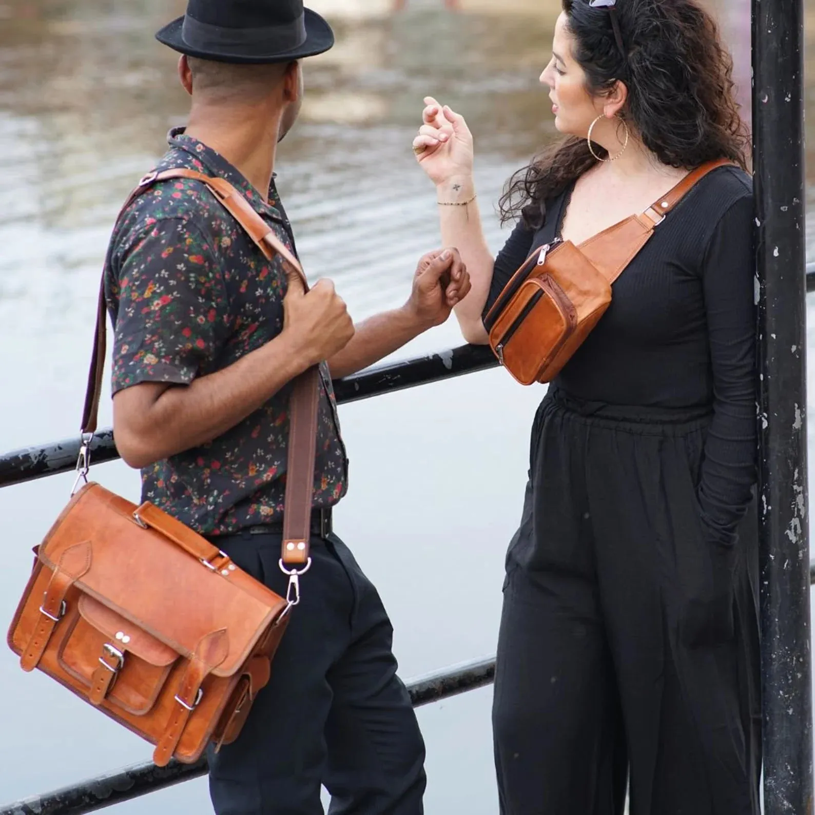 Laptop leather bag, Leather Satchel