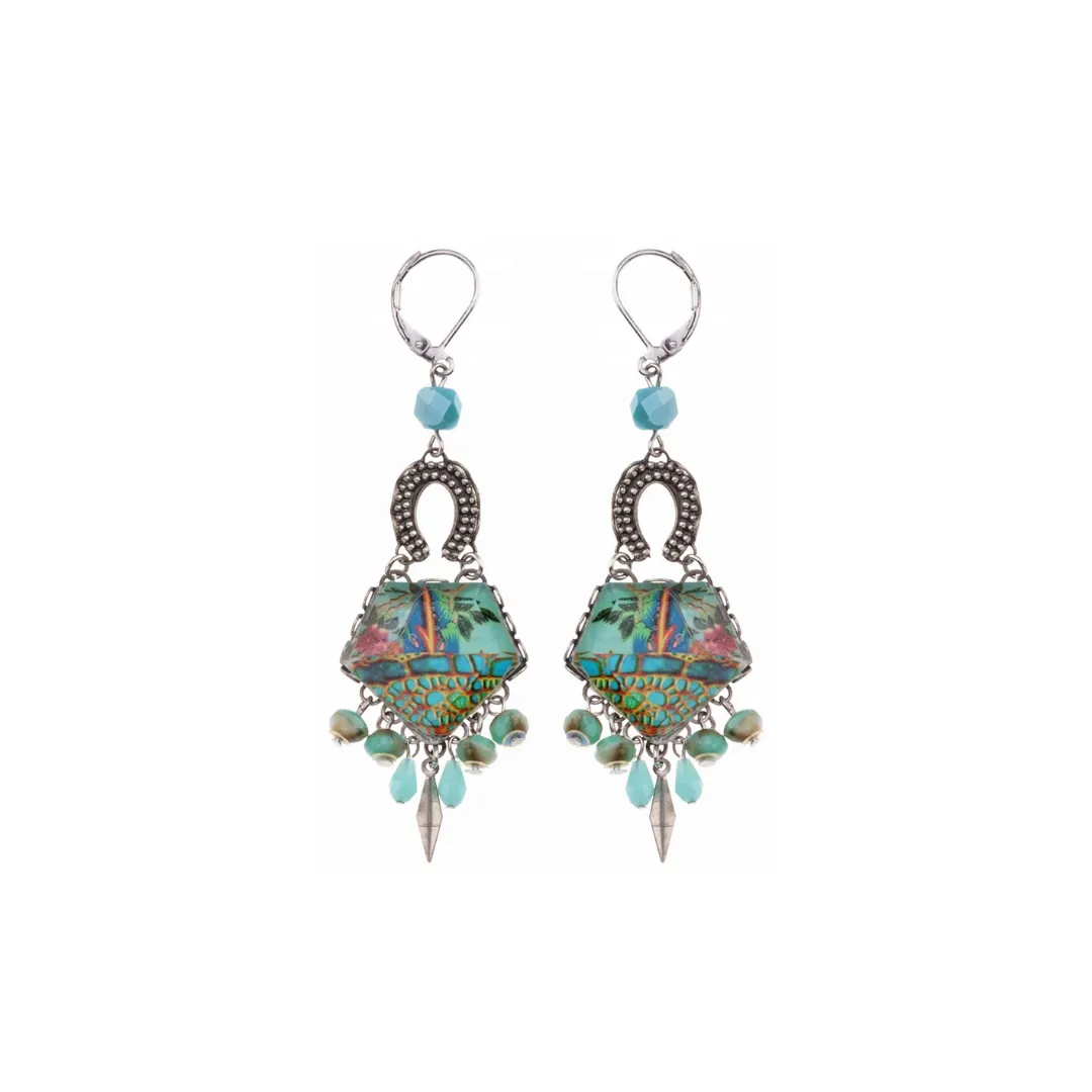 Large Clover Bloom Lever Earrings