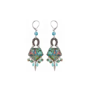 Large Clover Bloom Lever Earrings