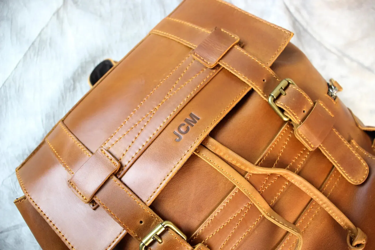 Leather Backpack, Full Grain Leather Bag