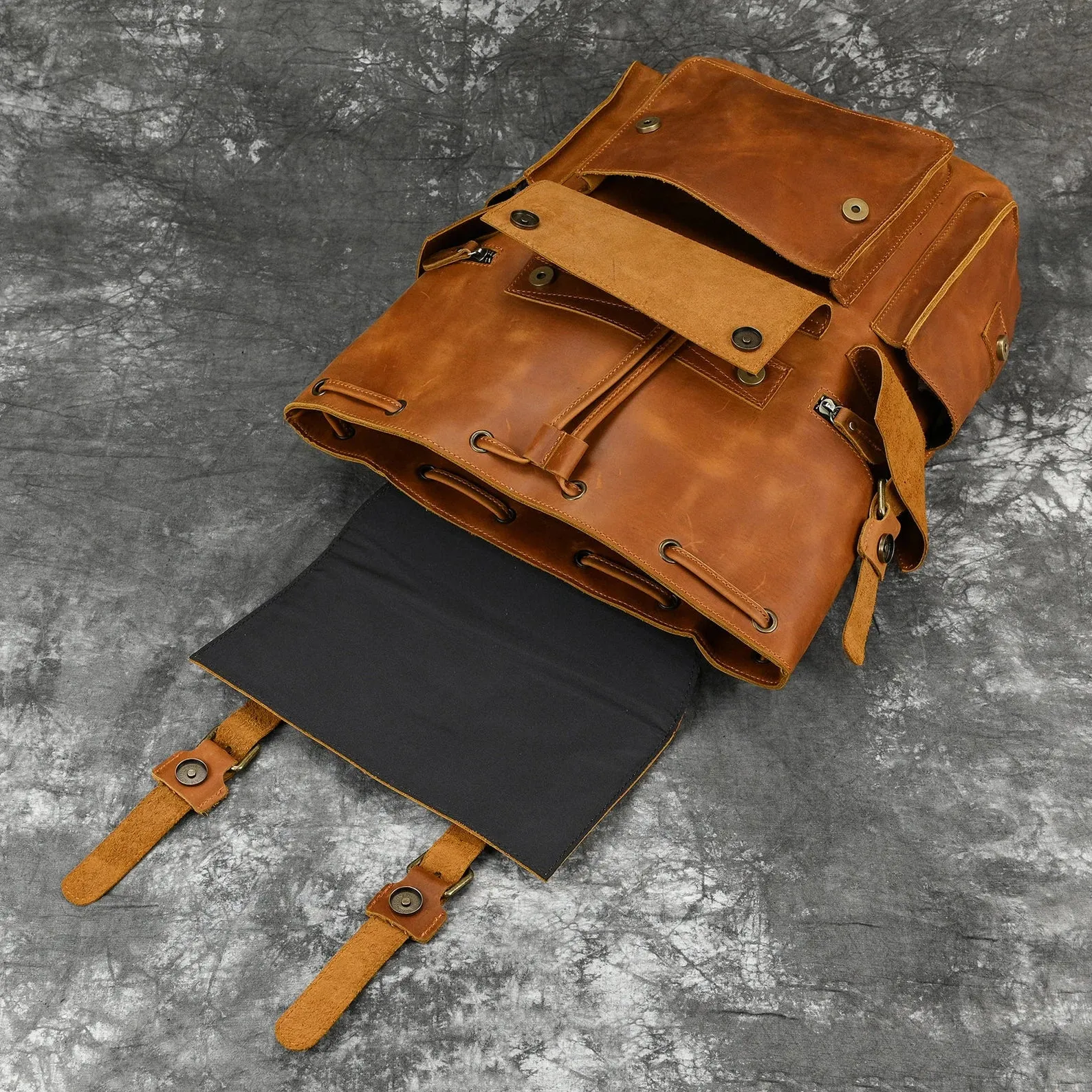 Leather Backpack, Full Grain Leather Bag