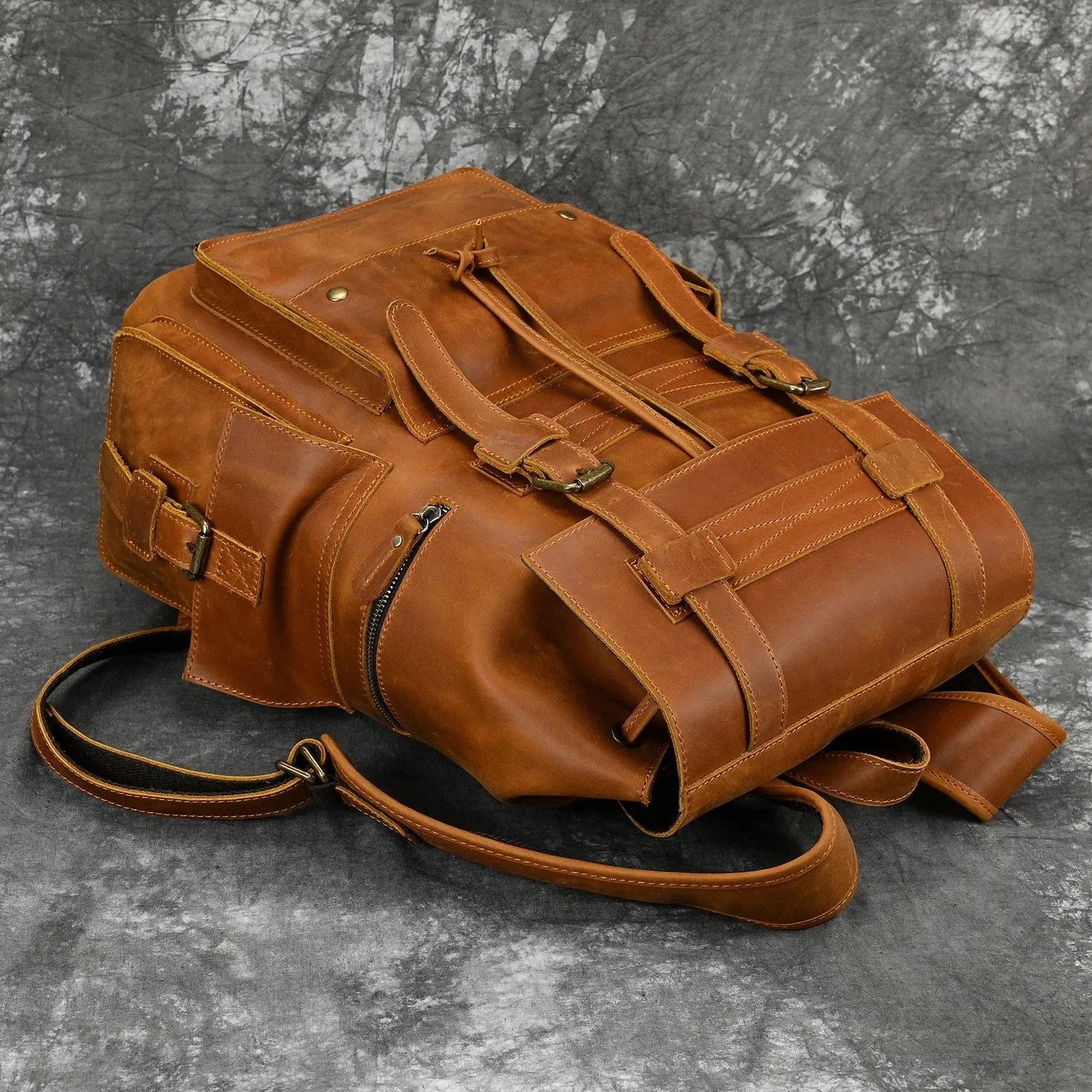 Leather Backpack, Full Grain Leather Bag