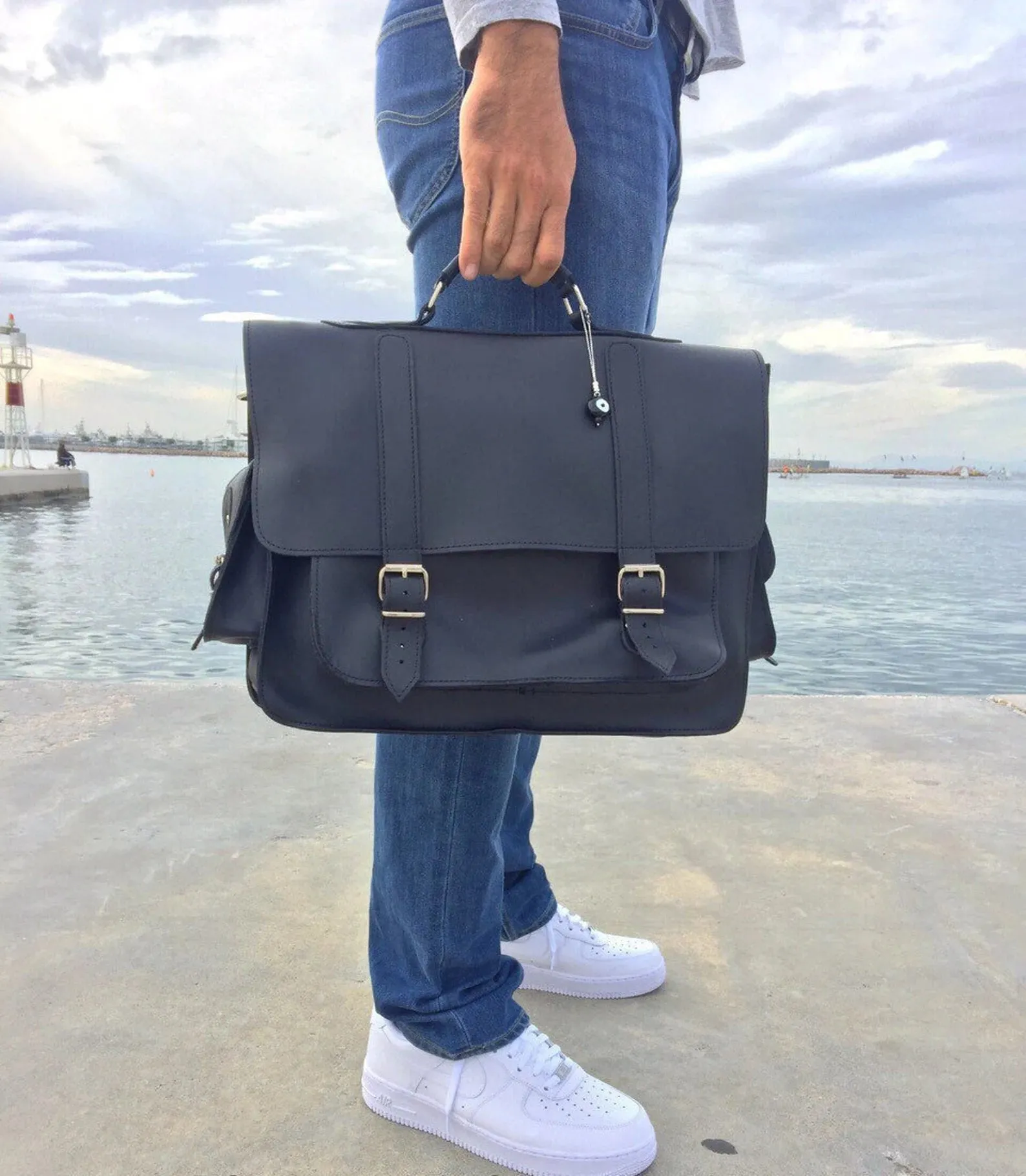 Leather Briefcase, Leather Messenger Bag
