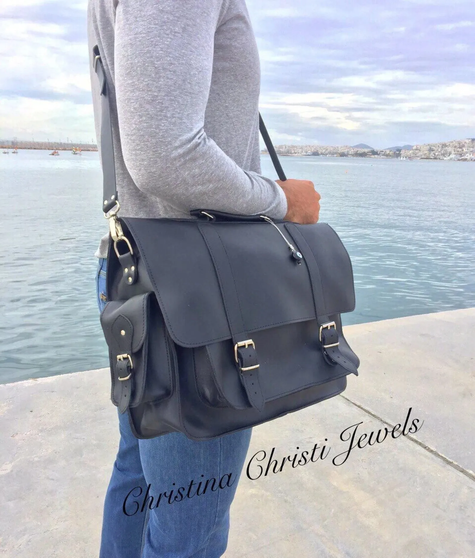 Leather Briefcase, Leather Messenger Bag