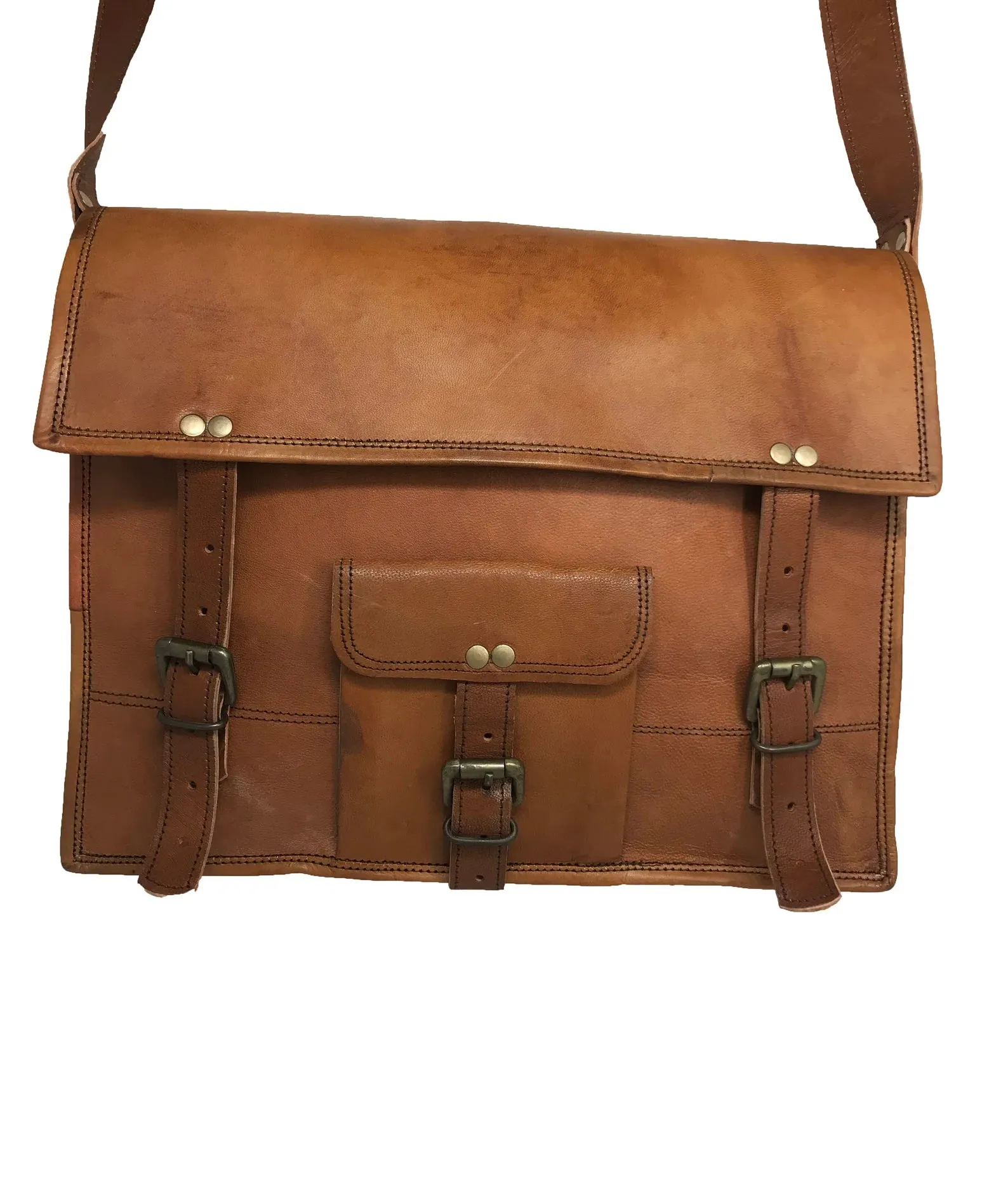 Leather Messenger Bag Laptop Bag