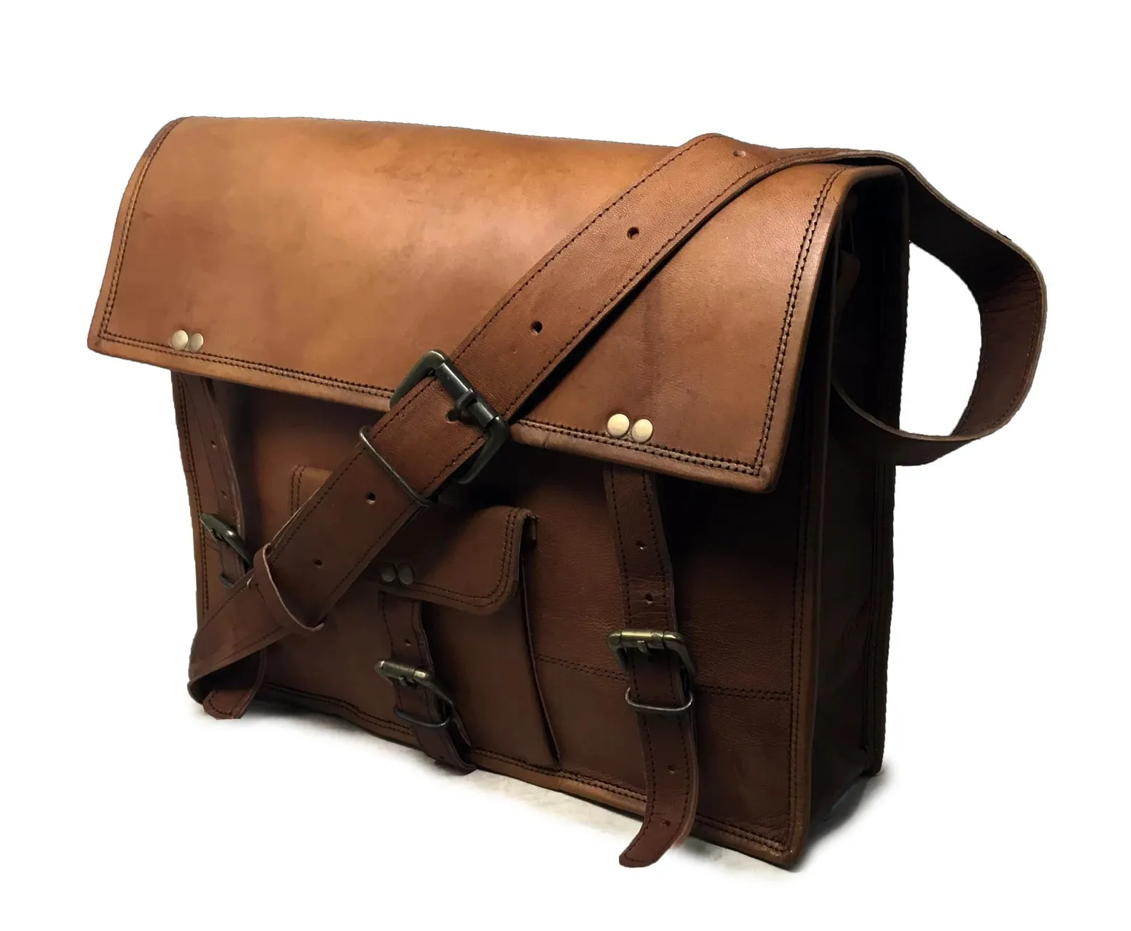Leather Messenger Bag Laptop Bag