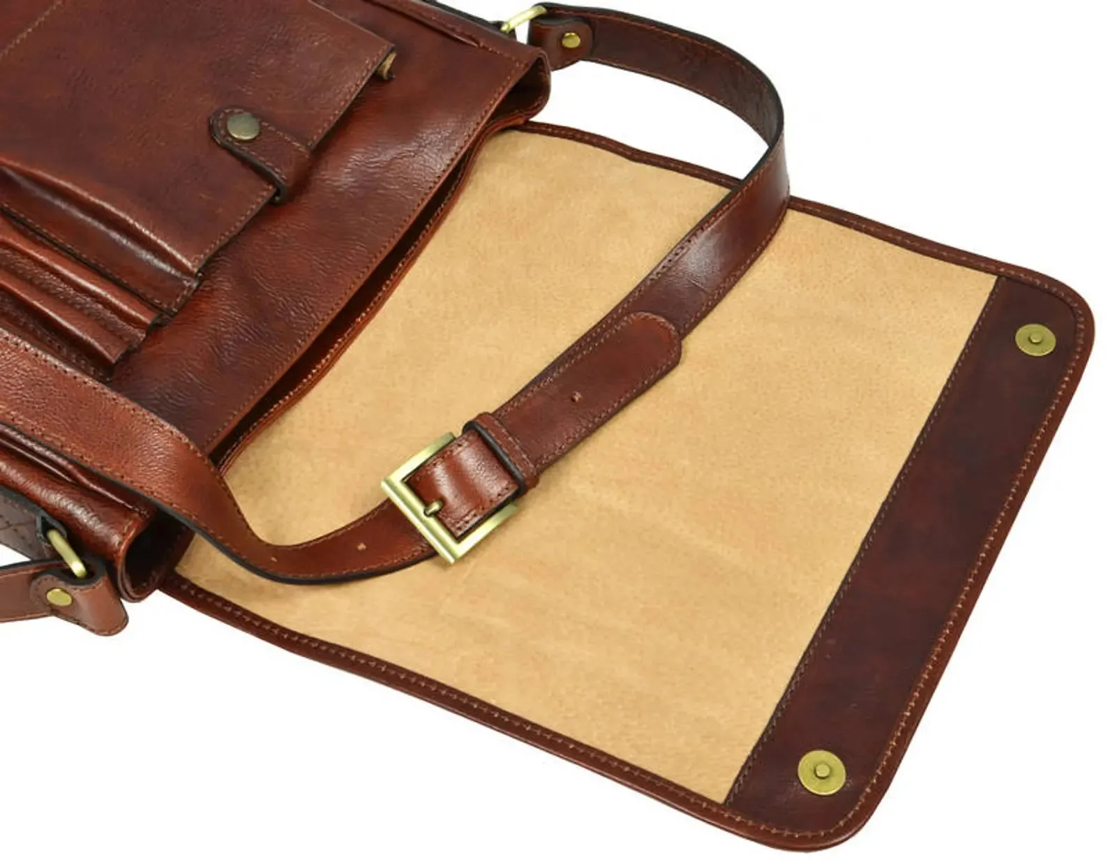 Leather Messenger Bag, Travel Bag