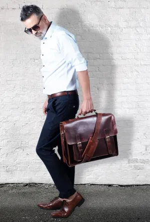 Leather Satchel Bag, Leather Laptop Bag