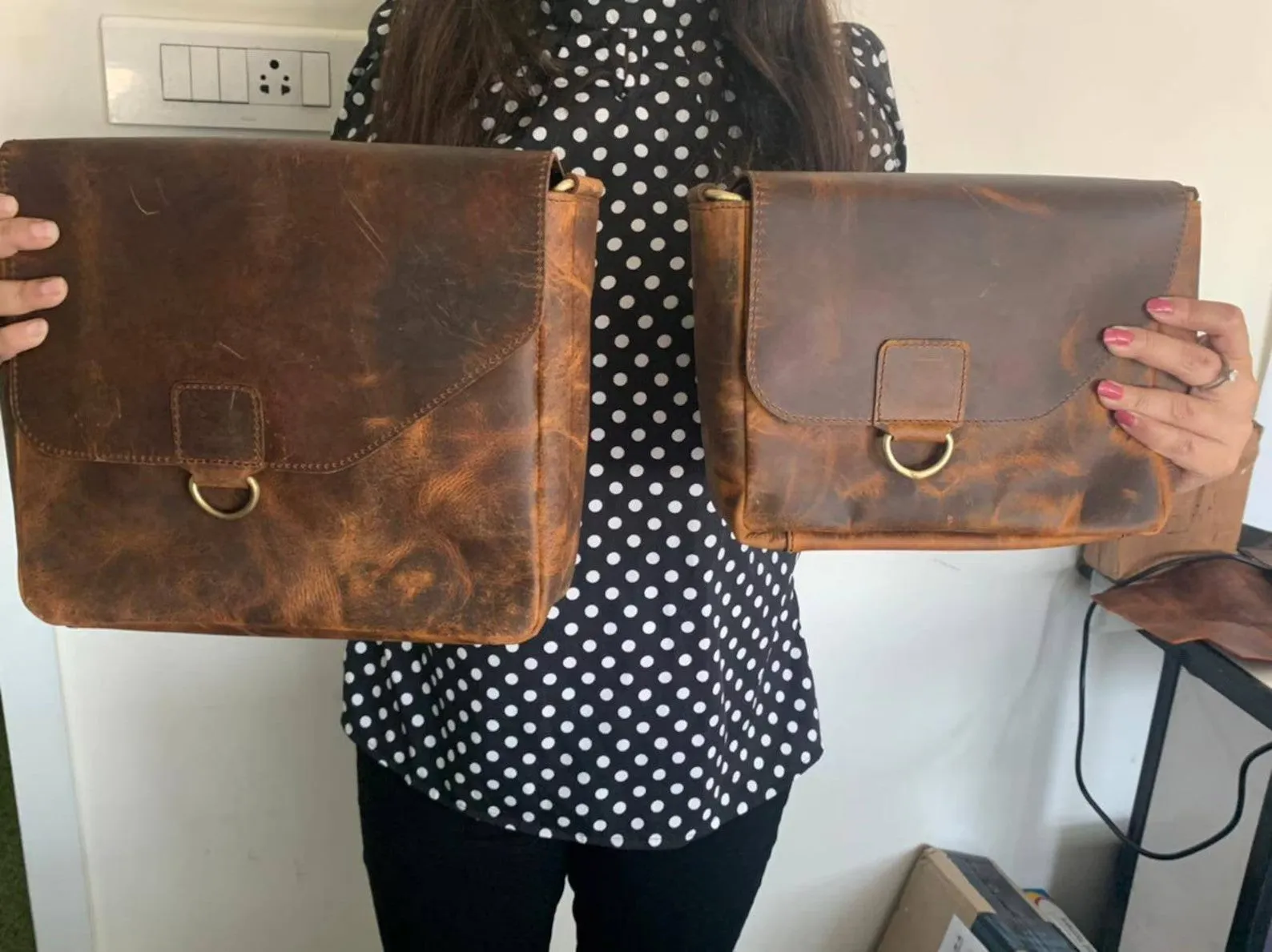 leather satchel, bag with handle