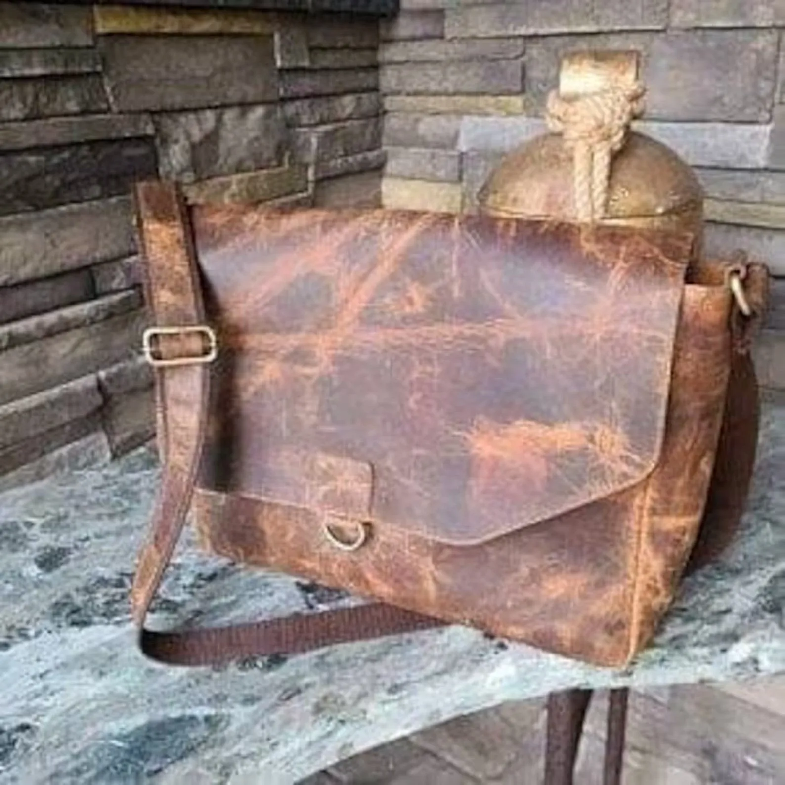 leather satchel, bag with handle