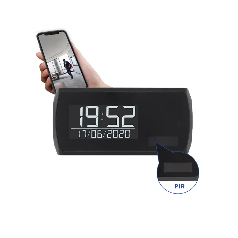 LED Clock Spy Video Camera 1 Year Battery Life Wireless WiFi 1080p HD Video DVR