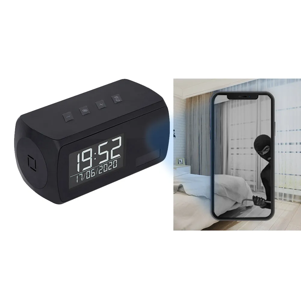 LED Clock Spy Video Camera 1 Year Battery Life Wireless WiFi 1080p HD Video DVR