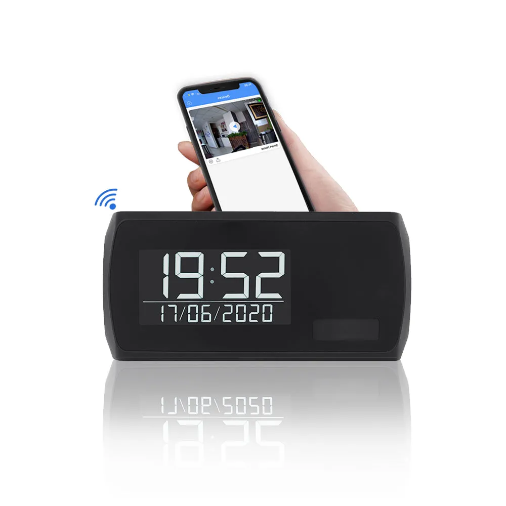 LED Clock Spy Video Camera 1 Year Battery Life Wireless WiFi 1080p HD Video DVR