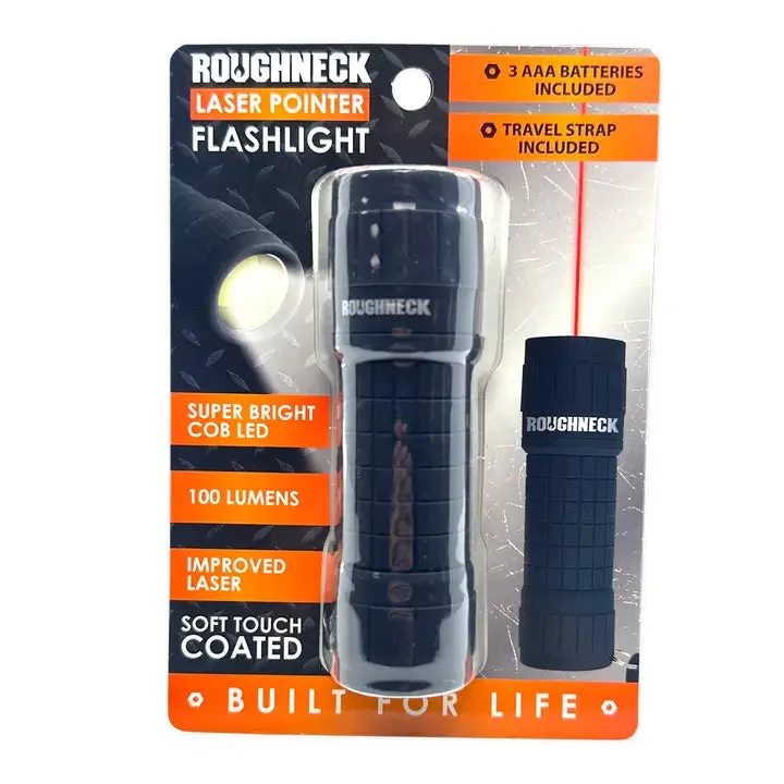 Led Laser Pointer Flashlight w/ Soft Touch Coating