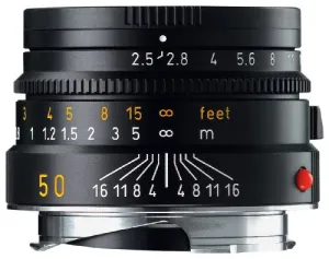 Leica Summarit-M 50mm / f2.5 Manual Focus (6 Bit Coded) for M System Black