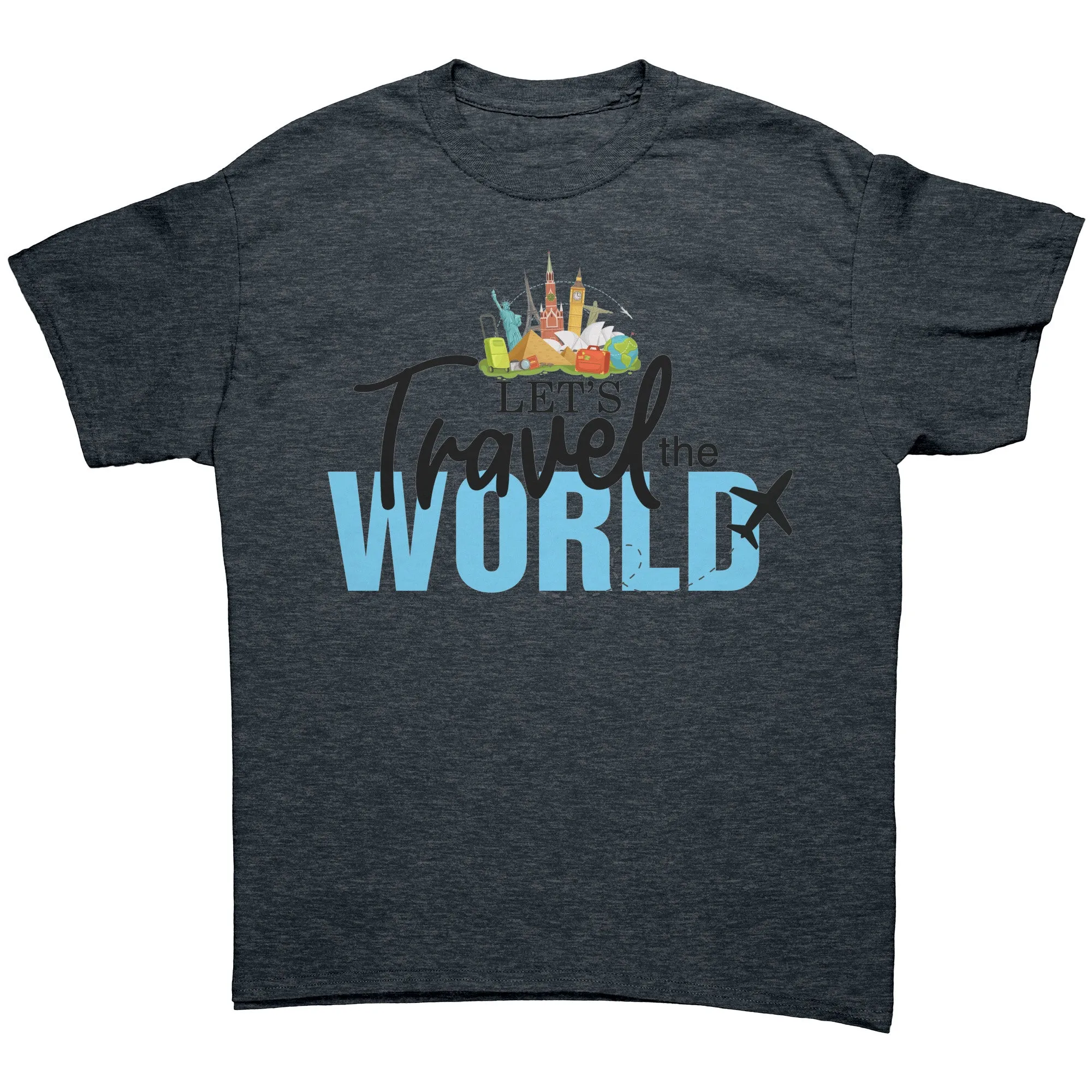 Lets Travel the World Shirt, Travel Shirt, Gift for Traveler Shirt, Vacation Shirt, Adventure Shirt, World Traveler Tshirt, Souvenir Shirt