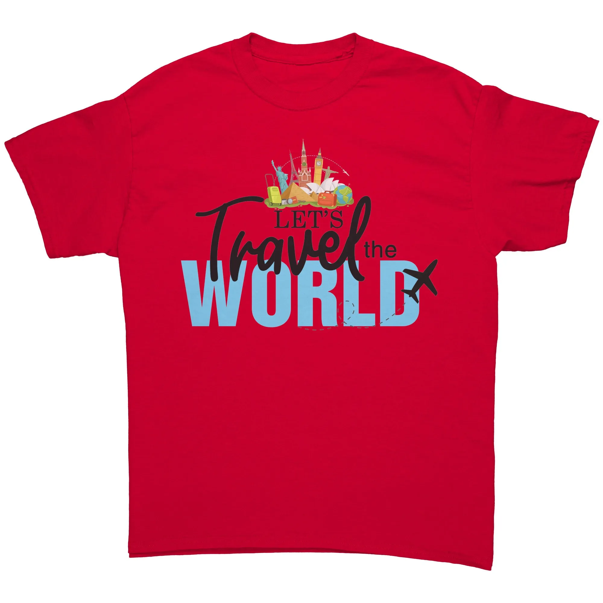 Lets Travel the World Shirt, Travel Shirt, Gift for Traveler Shirt, Vacation Shirt, Adventure Shirt, World Traveler Tshirt, Souvenir Shirt