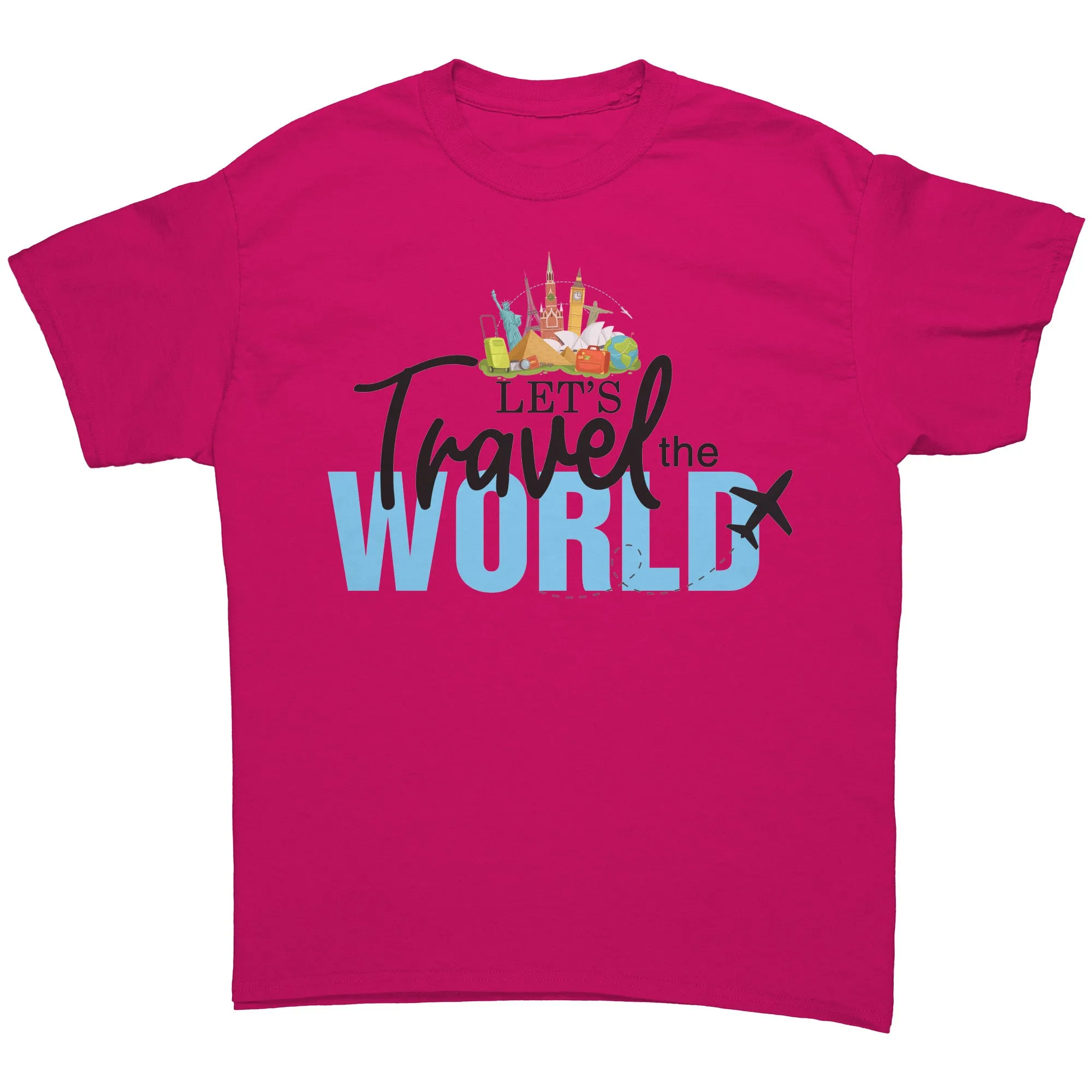 Lets Travel the World Shirt, Travel Shirt, Gift for Traveler Shirt, Vacation Shirt, Adventure Shirt, World Traveler Tshirt, Souvenir Shirt