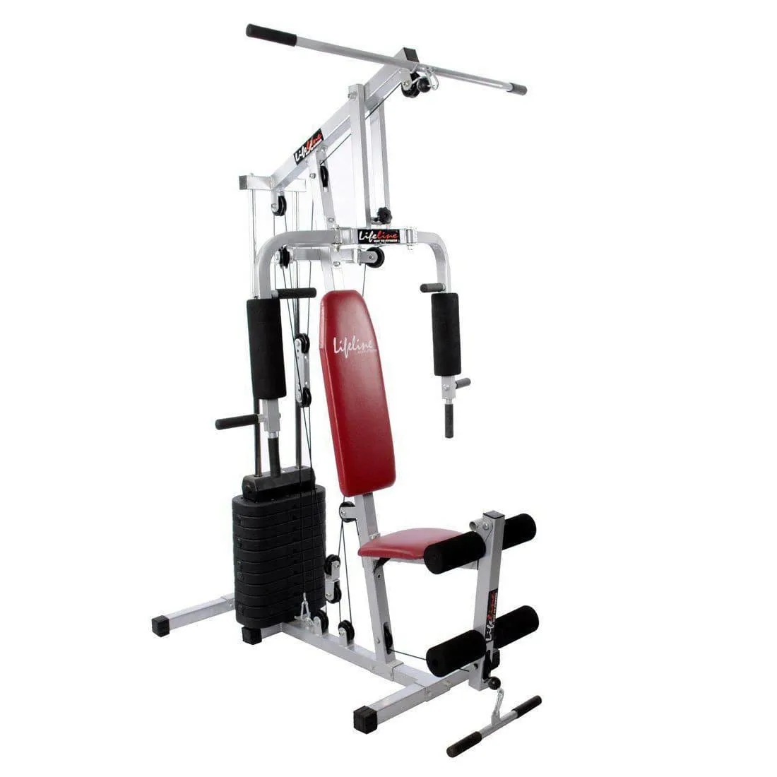 Lifeline Home Gym Set 002 Bonus with Weider CFM Whey Protein 908 Gms (Vanilla) || Available on EMI