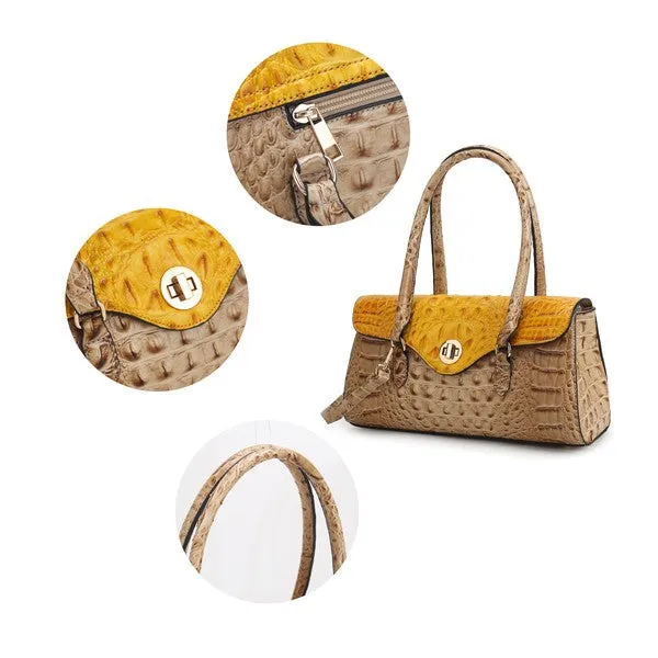 Liviana Croc-Embossed Shoulder Bag by Mia K