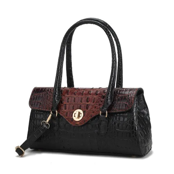 Liviana Croc-Embossed Shoulder Bag by Mia K