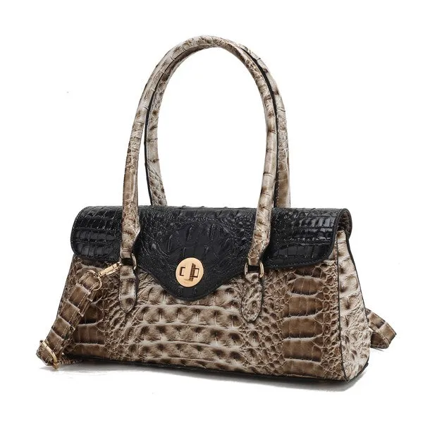 Liviana Croc-Embossed Shoulder Bag by Mia K