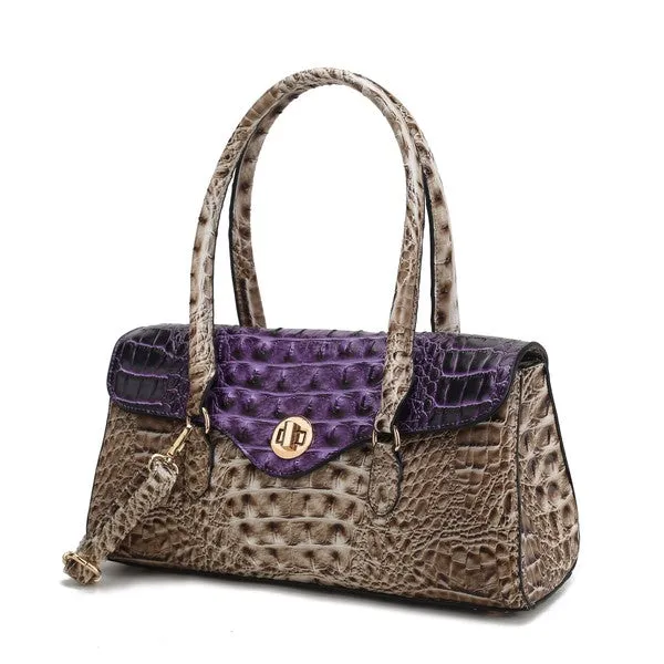 Liviana Croc-Embossed Shoulder Bag by Mia K