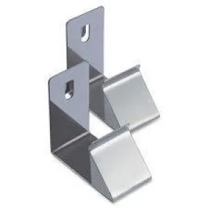 Lorell Cubicle Partition Hanger Set - for Garment, Bag - Metal - Silver - 2 / Set