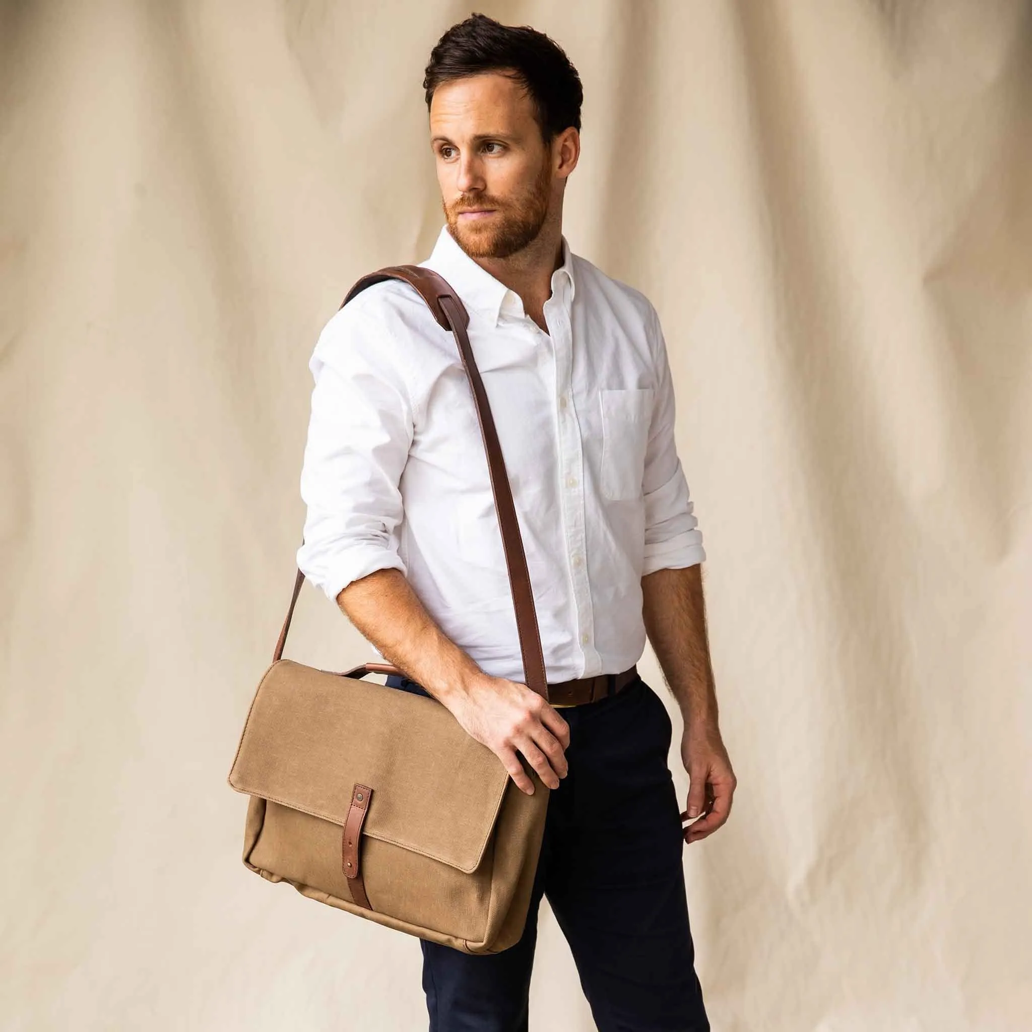 Loreto Messenger Bag Waxed Canvas