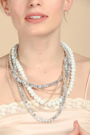 Lunar Beaded Collar Necklace