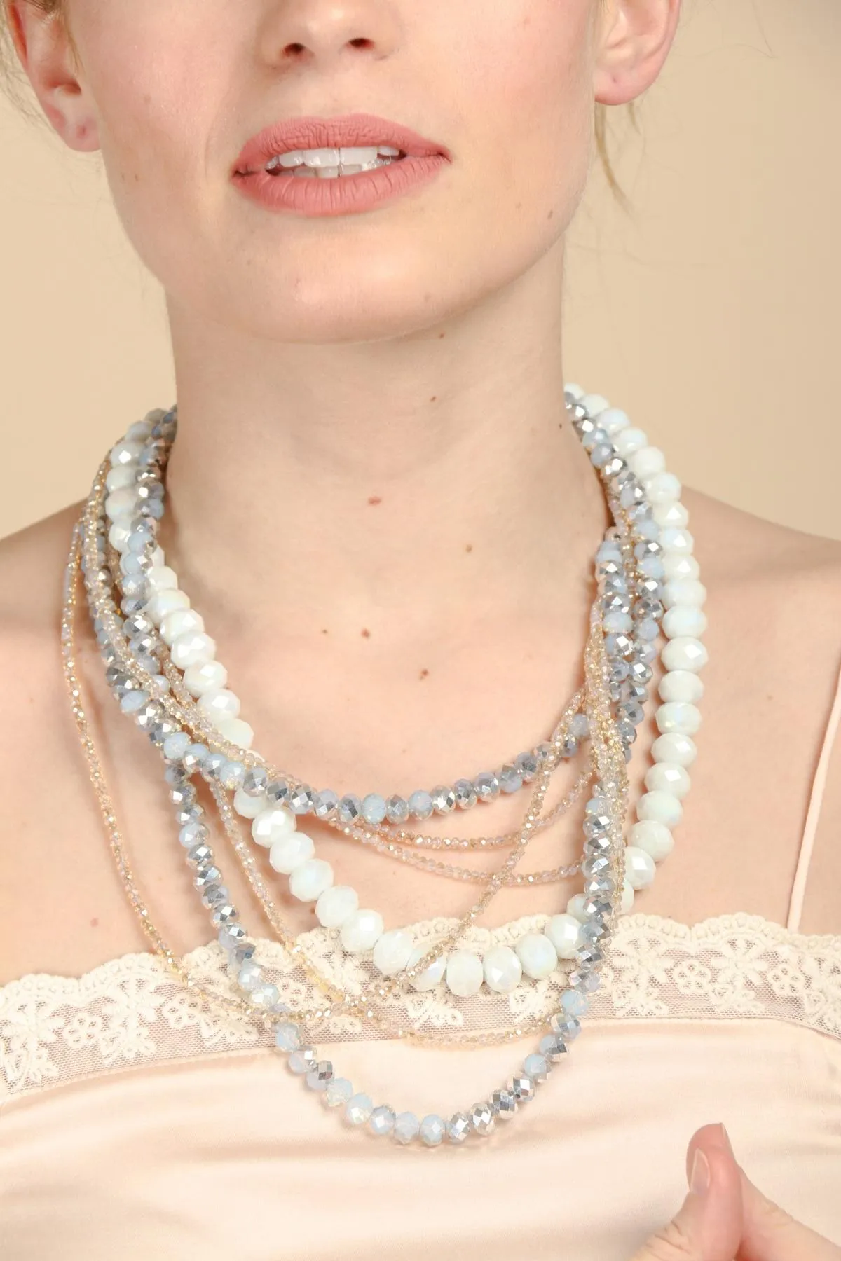 Lunar Beaded Collar Necklace
