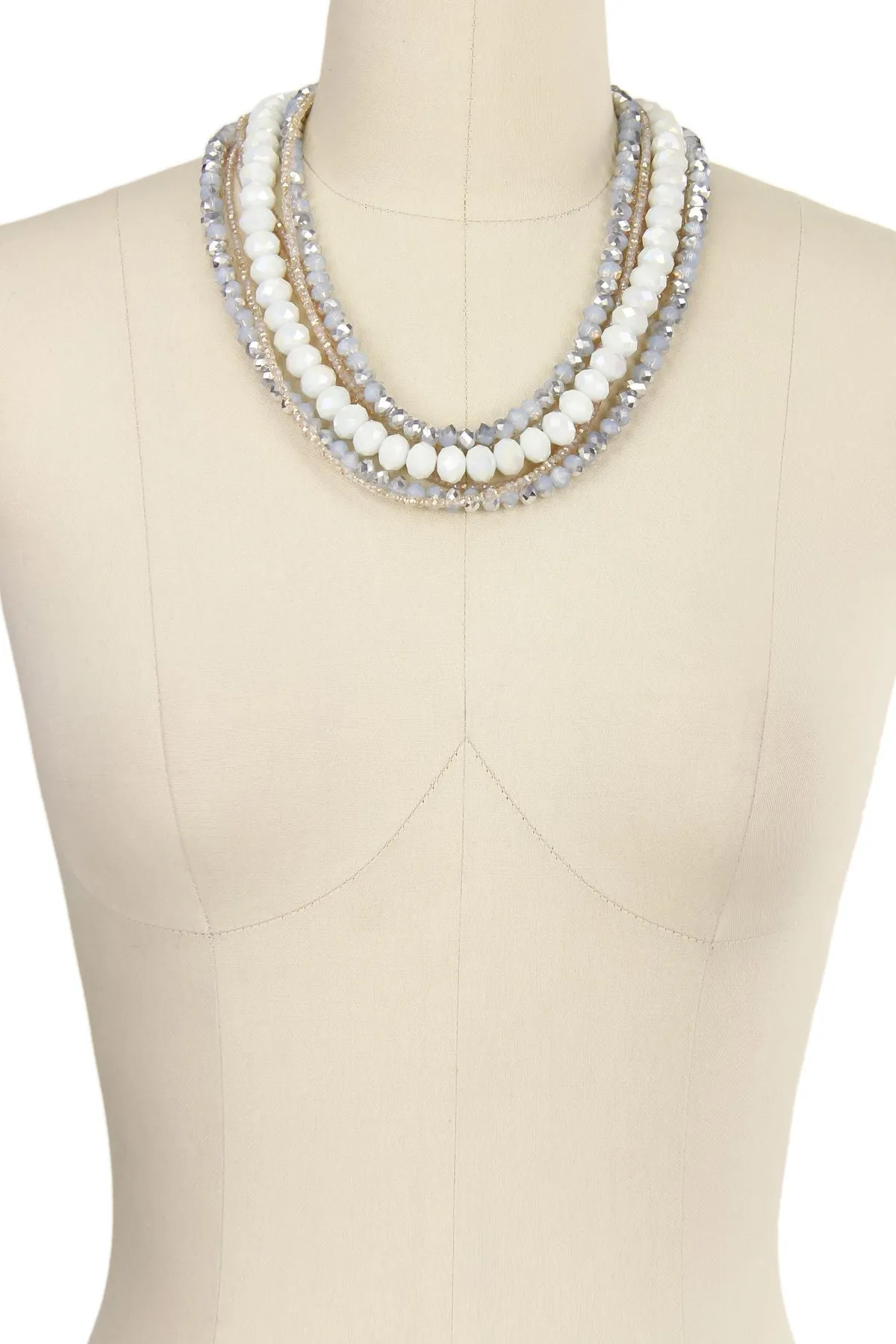 Lunar Beaded Collar Necklace