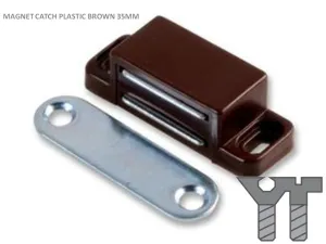 MAGNET CATCH PLASTIC 55MM - BROWN