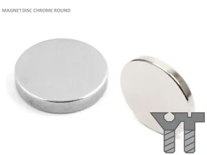 MAGNET DISC CHROME ROUND 10 X 3MM