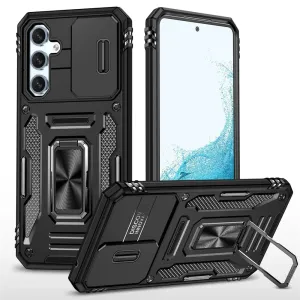 Magnetic Case With Kickstand & Camera Cover For Samsung A Series