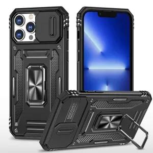 Magnetic Phone Case With Kickstand & Camera Cover