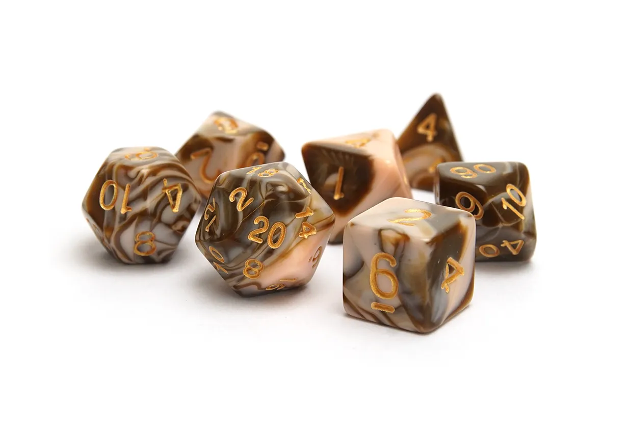 Marble Dice | Caramel Latte