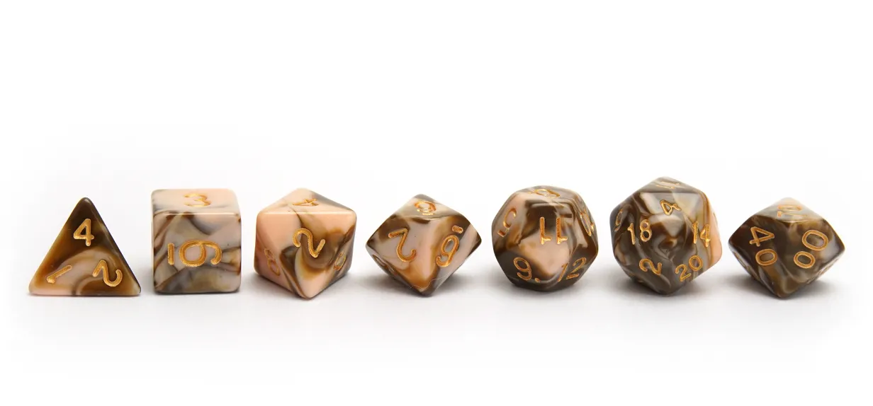 Marble Dice | Caramel Latte
