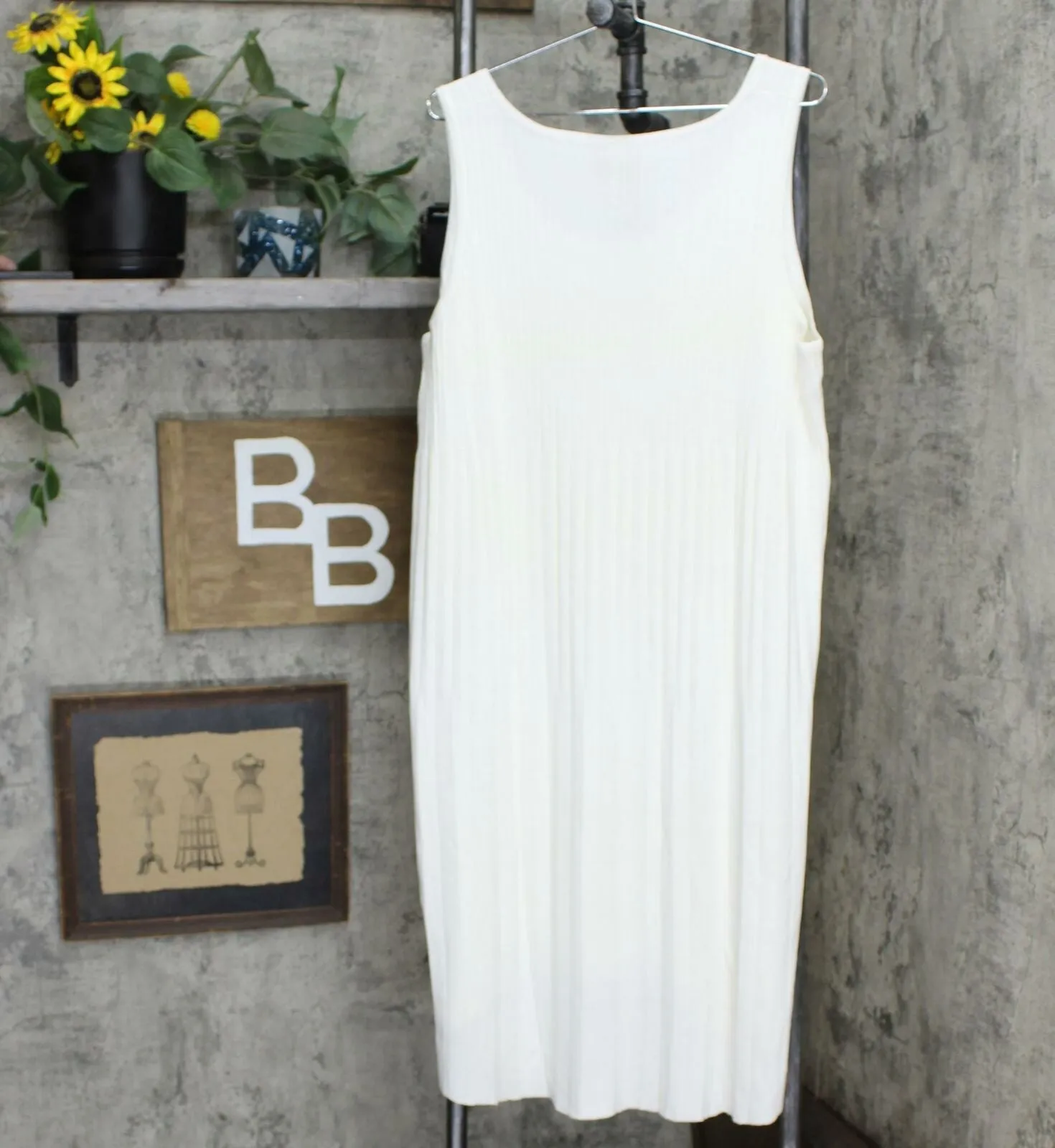 MarlaWynne Plus Size Sleeveless Pleated Knit Dress