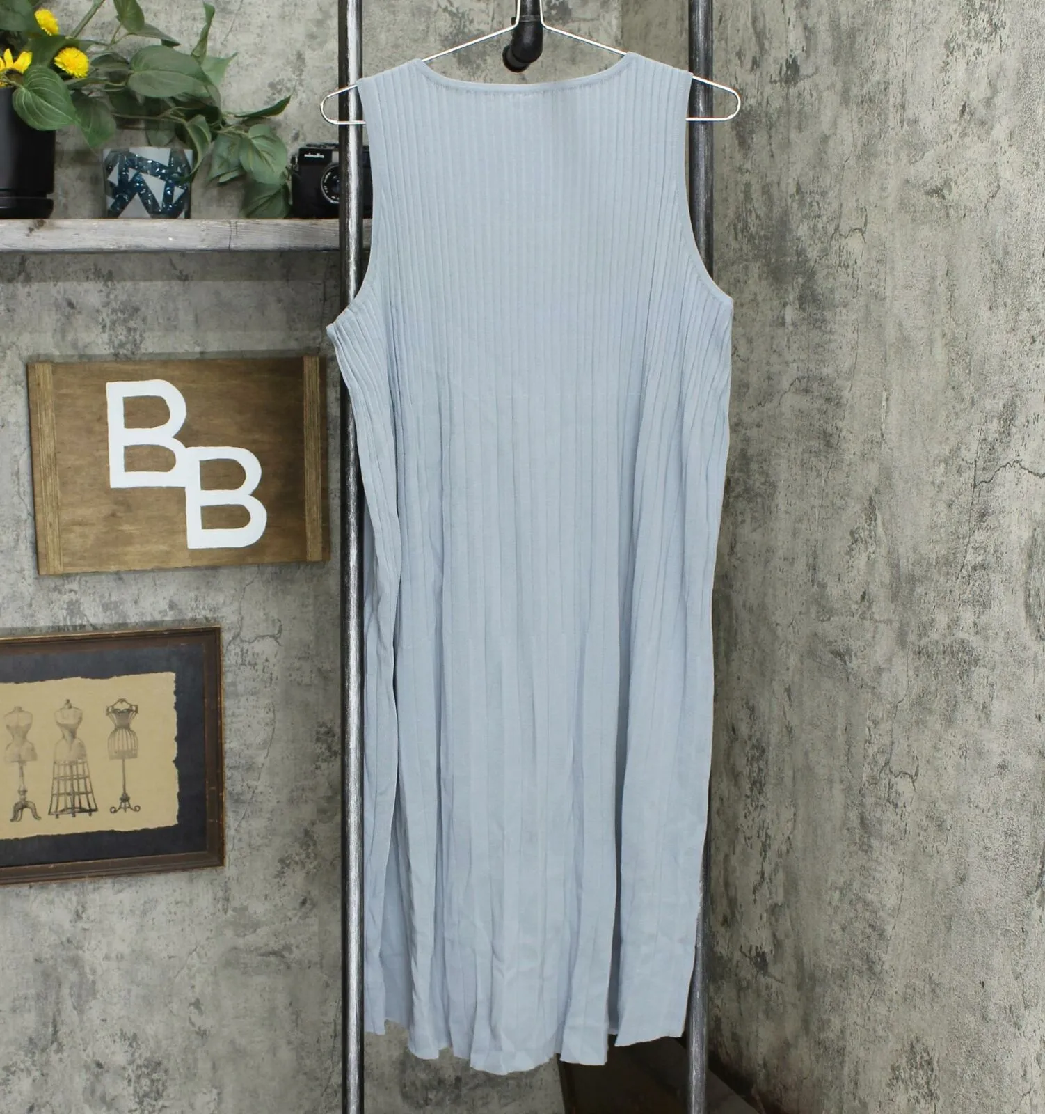 MarlaWynne Plus Size Sleeveless Pleated Knit Dress