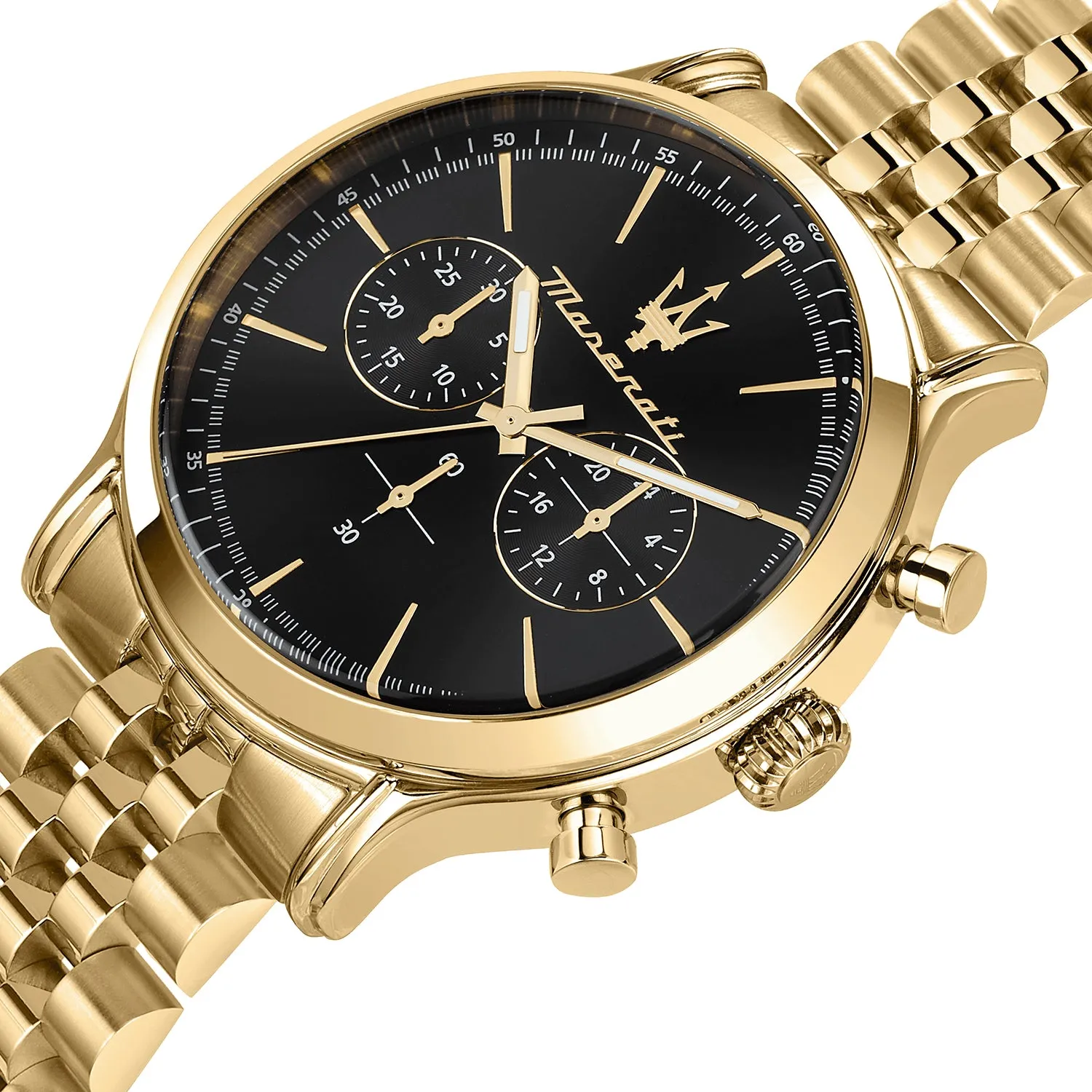 Maserati EPOCA 42MM CHR BLACK DIAL BR YG